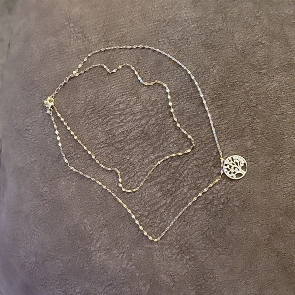 Lara ROES Dainty Sterling Silver Tree of Life Pendant Layered Necklace - Picture 2 of 6